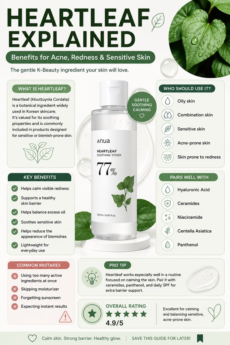 Heartleaf untuk Kulit Sensitif & Jerawat